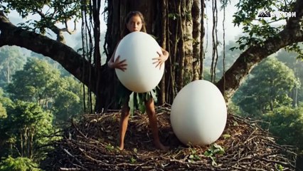 Part 17 - A Girl Alone Surviving In The Forest  Flying with Giant Bats, Facing Prehistoric Humans