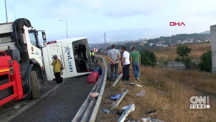 SON DAKİKA... Kuzey Marmara Otoyolu'nda 4 kişinin öldüğü yolcu otobüsü kazası kamerada