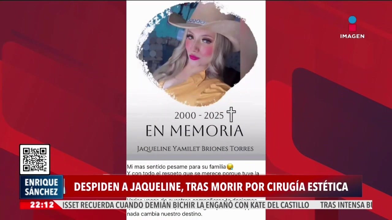 Despiden a Jaqueline Torres, mujer que murió tras una cirugía estética