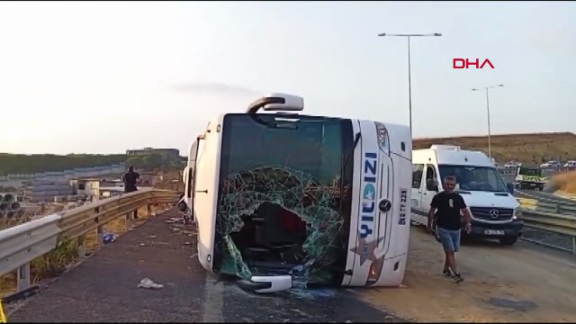 Kuzey Marmara Otoyolu'nda feci kaza: Virajı alamayan yolcu otobüsü devrildi, 3 kişi hayatını kaybetti
