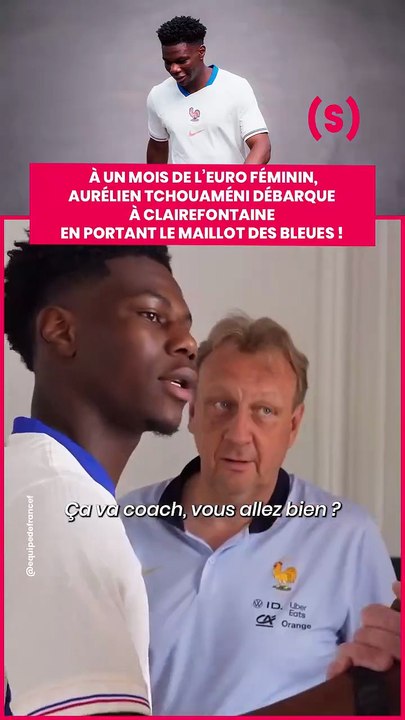 On valide fort le geste (et le bon goût) d’Aurélien Tchouaméni ! Allez les Bleues ! 💙 #Euro2025 #