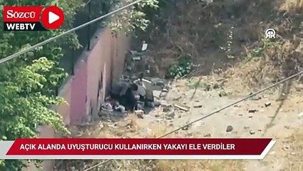 Esenyurt'ta açık alanda uyuşturucu kullanırken yakayı ele verdiler