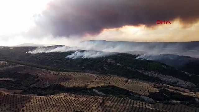 Orman yangınında küle dönen Çanakkale dron ile görüntülendi...