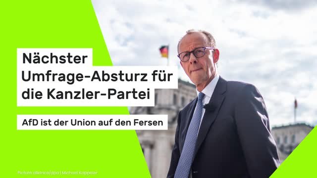Friedrich Merz: Nächster Umfrage-Absturz für die Kanzler-Partei