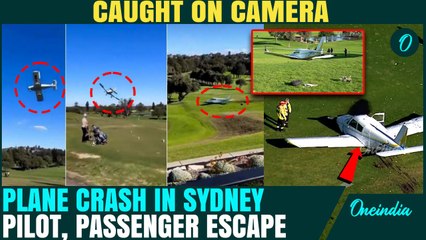 Aircraft Nose-Dives on Sydney Golf Course:Pilot & Passenger Escape;Plane Flips, Parts Scatter Across