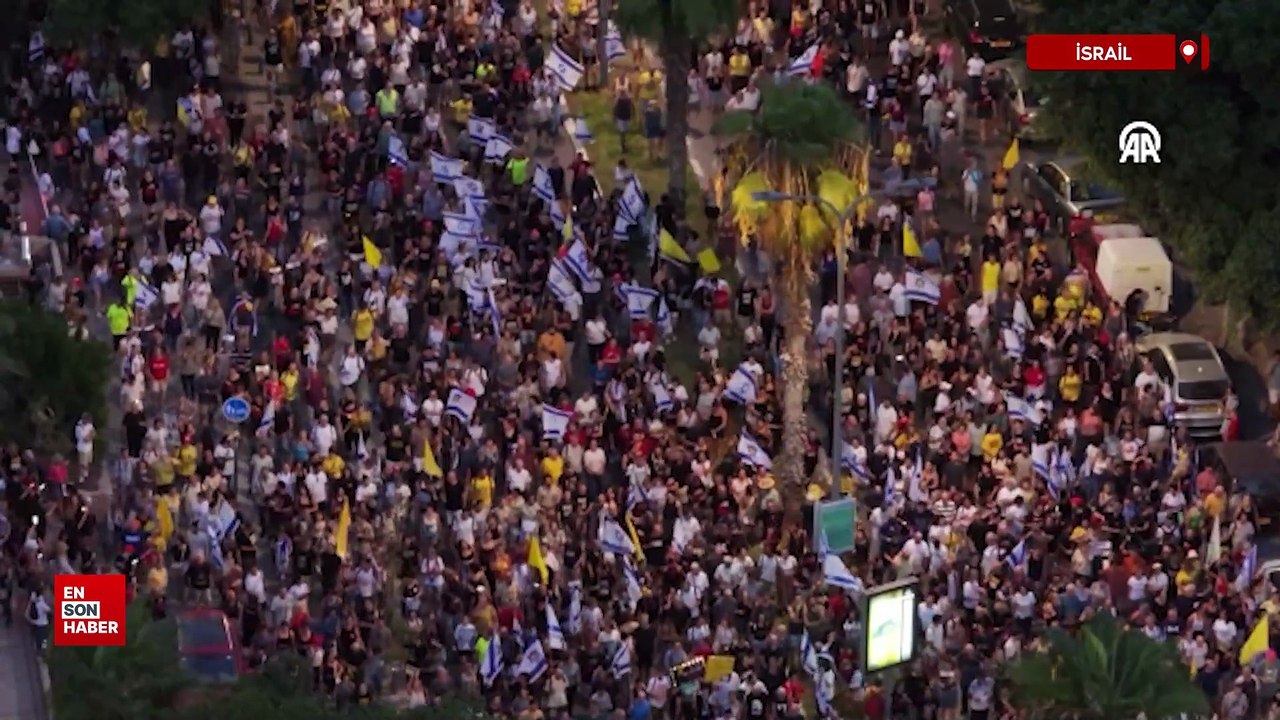 İsrail'de hükümet karşıtı genel grev protestolarına binlerce kişi katıldı