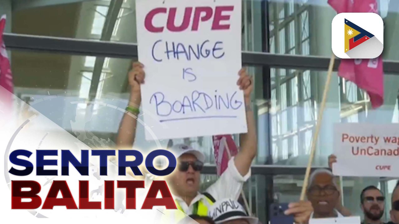 Flight attendants ng Air Canada, nag-protesta; halos buong operasyon ng airline, apektado