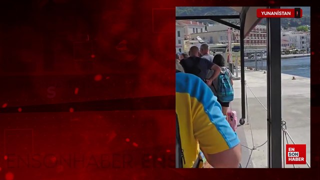 Yunanistan’ın Samos Adası’nda, uzun kuyruklar oluştu