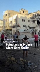Palestinians Mourn After Gaza Strike