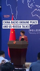 China backs Ukraine peace and U.S.-Russia talks