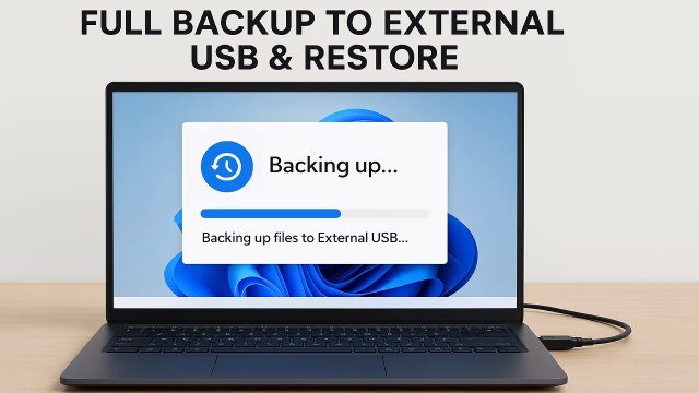 Windows 11 Backup & Restore Tutorial: Full System Backup to USB or HDD