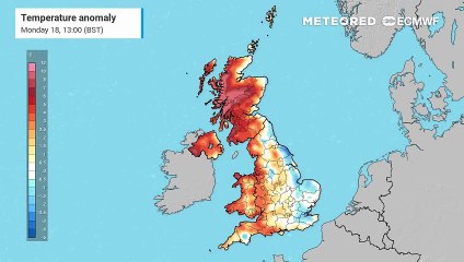 UK weather forecast: cooler week ahead before hurricane Erin threatens bank holiday weekend