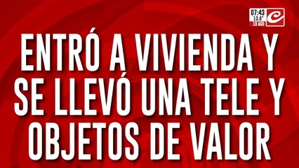 Quedó filmado cuando entró a robar en una vivienda: se llevó todo