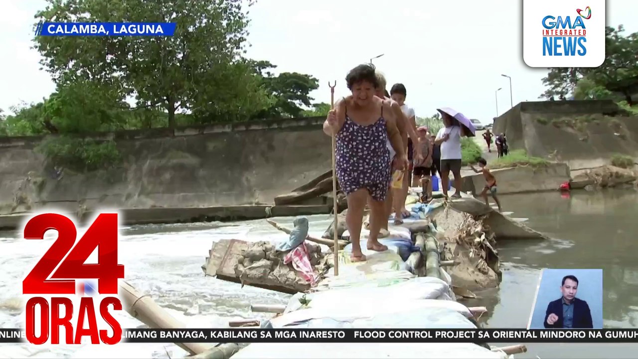 Bahagi ng spillway na nasira ng sunud-sunod na bagyo at habagat, pinaaksyunan | 24 Oras