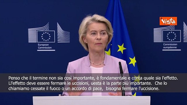 Conflitto russo-ucraino, Von der Leyen: Si fermino le uccisioni e ci sia il trilaterale con Usa