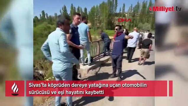 Sivas’ta feci kaza! Otomobil dere yatağına uçtu: 2 ölü