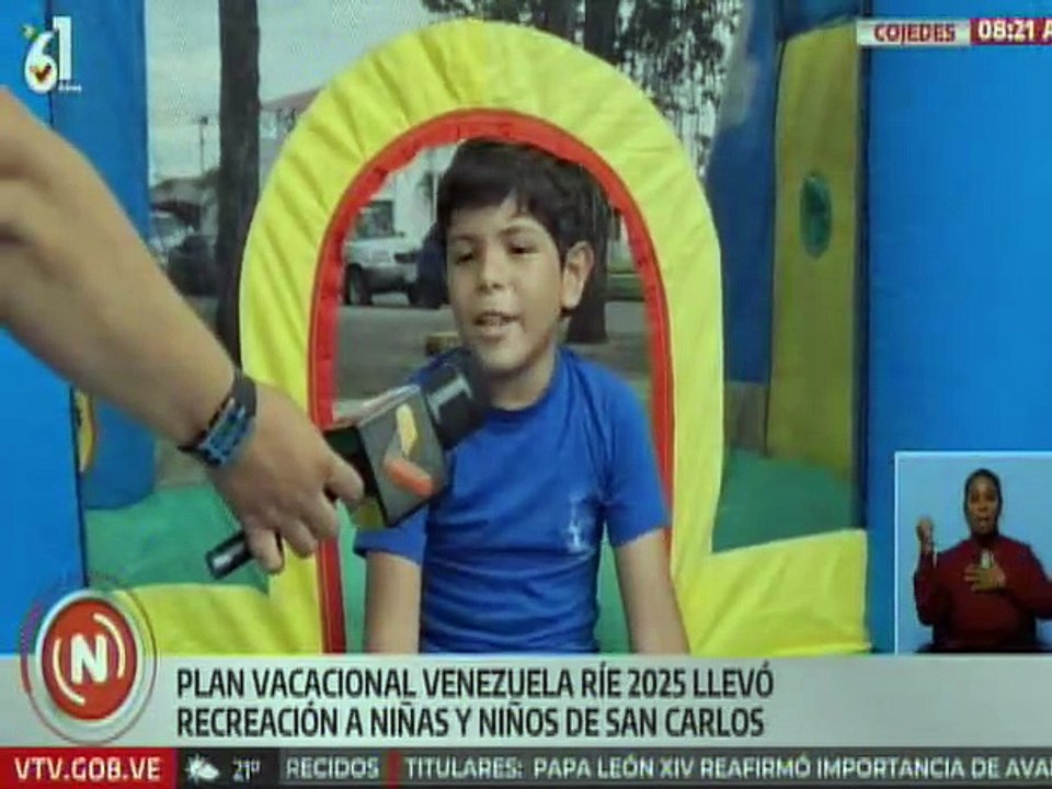 Cojedes | Niñas y niños disfrutan las actividades que ofrece el Plan Vacacional Venezuela Ríe 2025