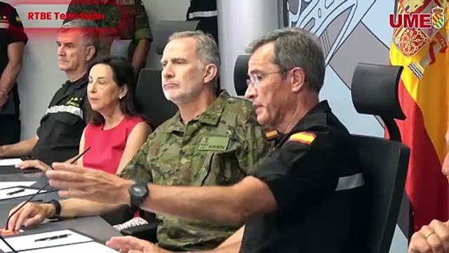 Su Majestad el Rey visito el Cuartel General de la Unidad Militar de Emergencias (UME) para conocer su despliegue por los incendios