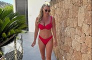 Billi Mucklow stuns in skimpy red two-piece revenge pictures