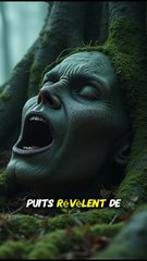 Les racines du sol puits révèlent de nouveaux visages pétrifiés