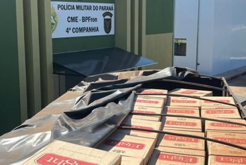 Forças de segurança apreendem caminhão carregado de cigarros em Tuneiras do Oeste