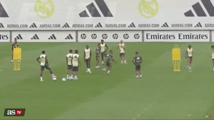 highlights de Mastantuono en el último entreno con el Madrid previo a su debut