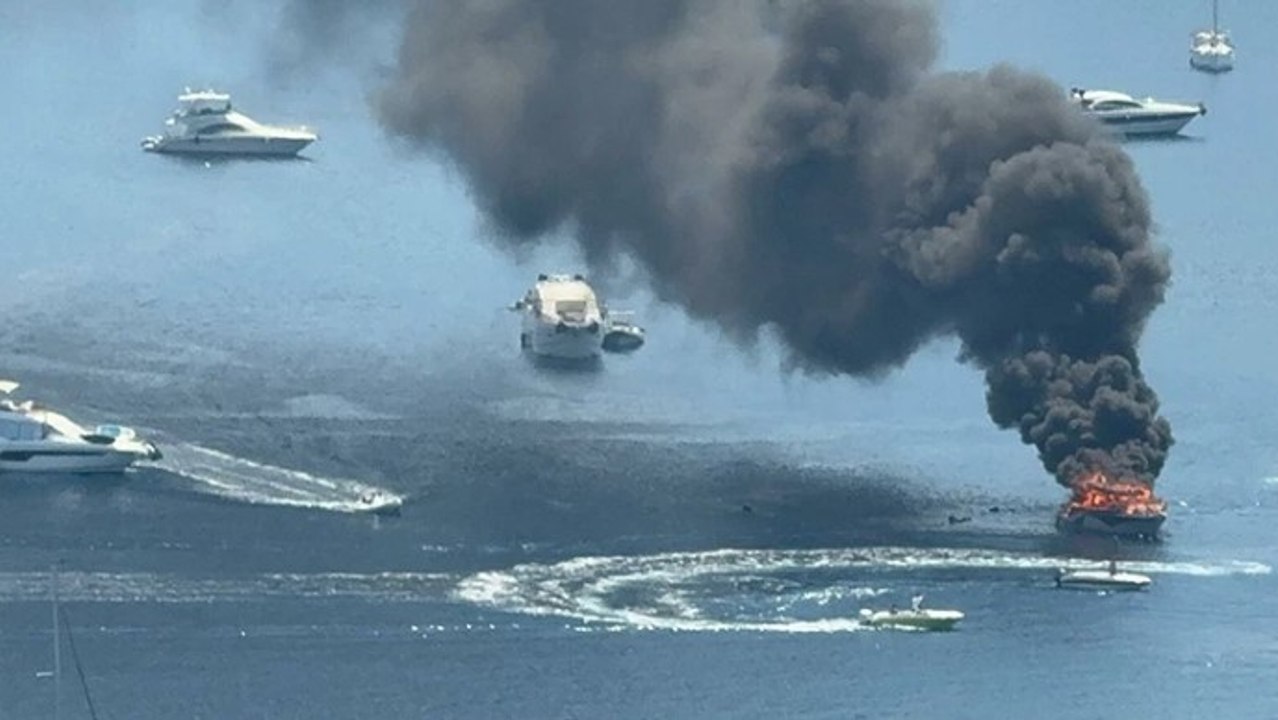 Bodrum’da tekne yangını
