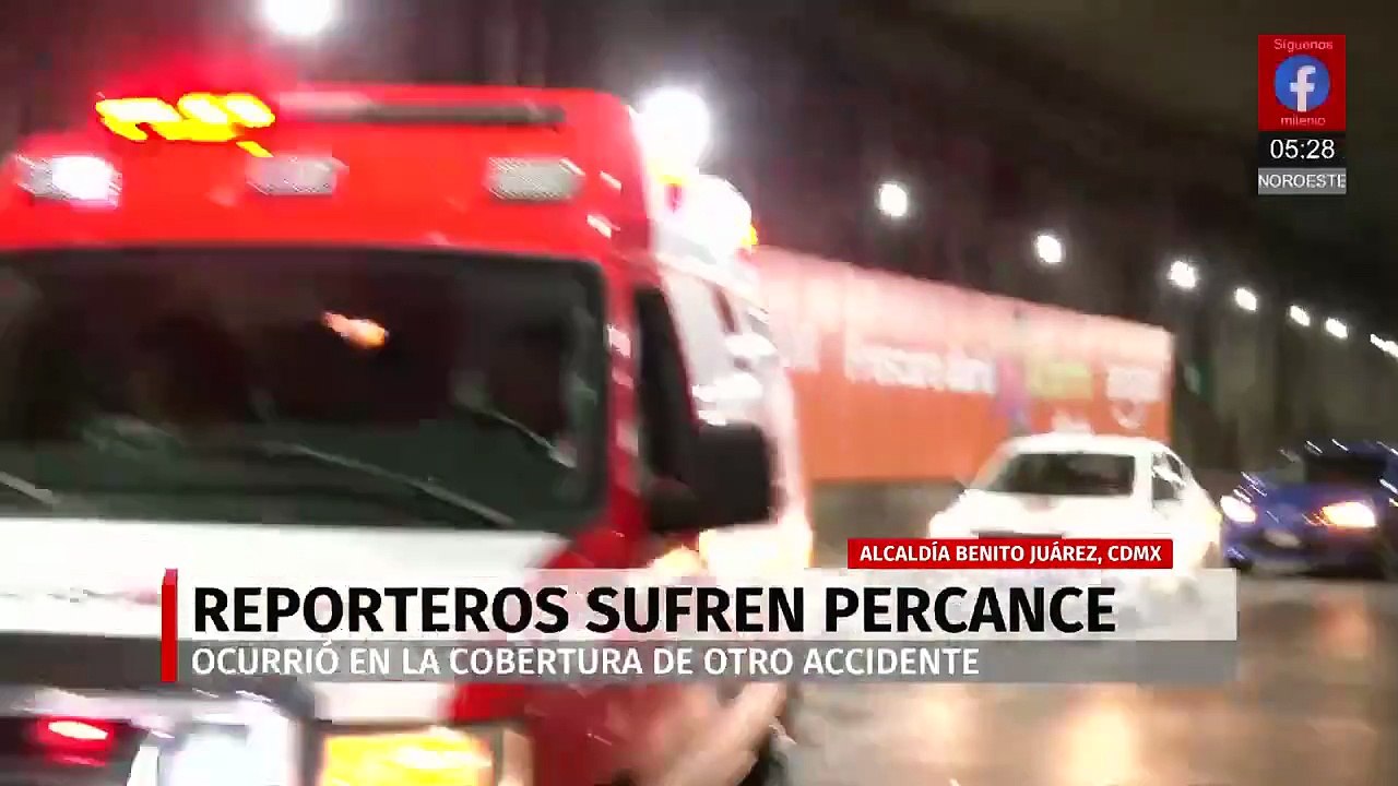 Reporteros sufren percance mientras cubrían accidente en la alcaldía Benito Juárez