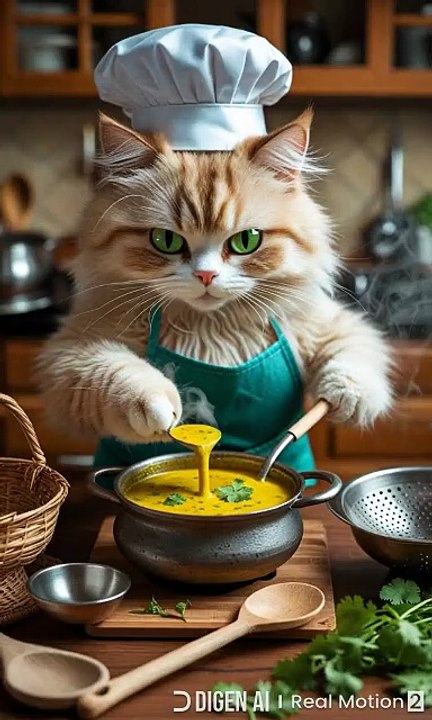 cat is making recipe