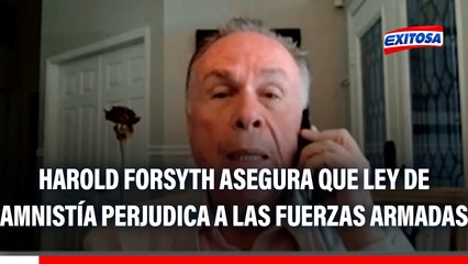 Harold Forsyth asegura que ley de amnistía perjudica a las Fuerzas Armadas: "No tiene como sostenerse en el tiempo"