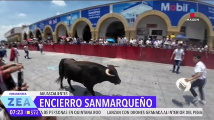 Por primera vez en Aguascalientes se realizó el Encierro San Marqueño