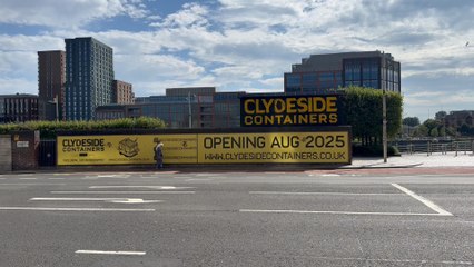 A peak of the site of Clydeside Containers, Glasgow’s newest multi-eatery venue