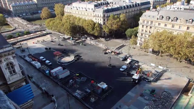 L'installation de la forêt urbaine de l'Hôtel de Ville en timelapse | Paris Nature | Ville de Paris