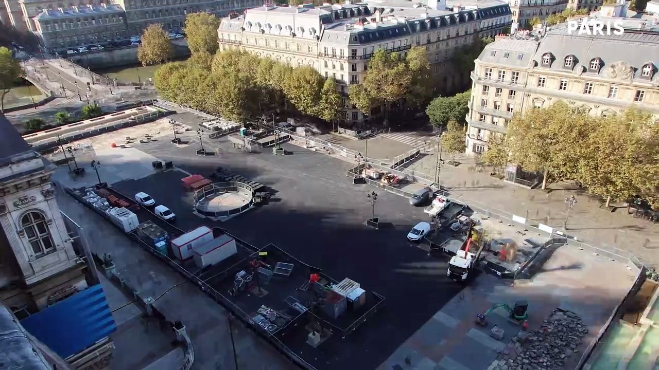 L'installation de la forêt urbaine de l'Hôtel de Ville en timelapse | Paris Nature  | Ville de Paris