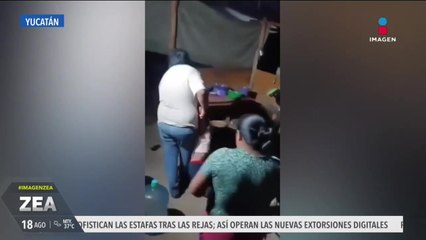 Comisario de Santa María Aznar, Yucatán, golpea su hermana menor