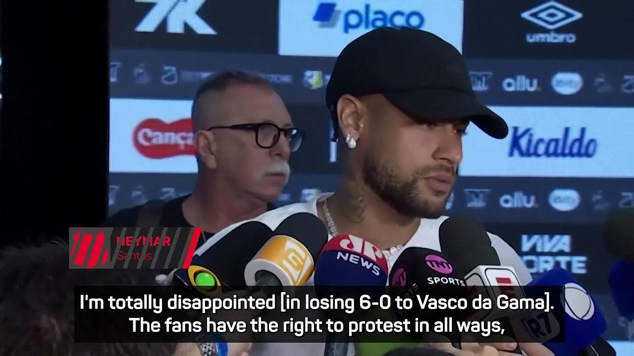 Santos fans were right to insult us after shameful display - Neymar
