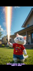 Funny Cat Animation😂 | Father And Son Fireworks Adventure😁💥
