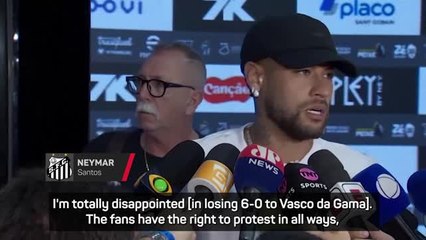 Santos fans were right to insult us after shameful display - Neymar