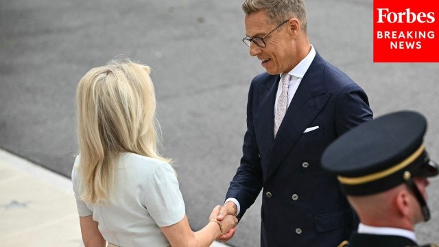 Finnish President Alexander Stubb Arrives At The White House For Meeting With Trump, Zelensky