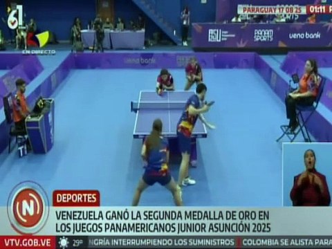Venezuela conquista su segunda presea dorada en los Juegos Panamericanos Junior Asunción 2025