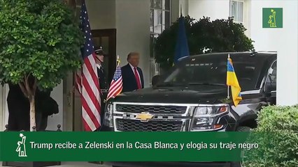 Trump recibe a Zelenski en la Casa Blanca y elogia su traje negro