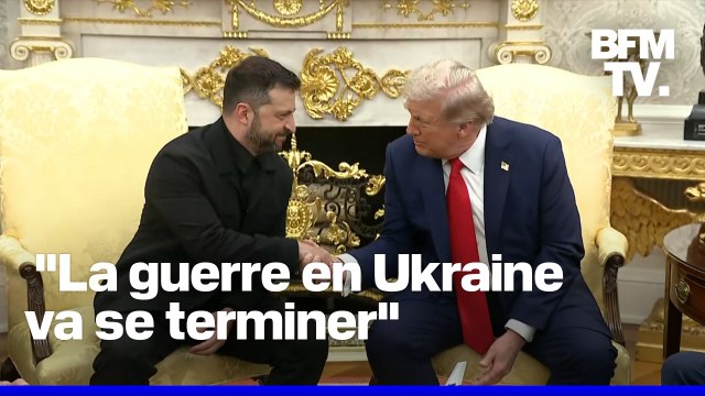 La prise de parole de Donald Trump et de Volodymyr Zelensky après l'arrivée des dirigeants européens