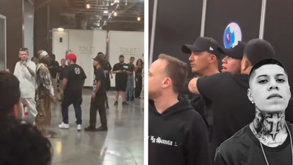 Santa Fe Klan y MC Dharius casi se van a los golpes y así fue cantan un tiro