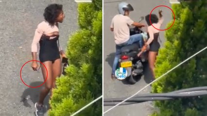 Con puñal una joven habitante de calle amenazaba e intentaba agredir a vecinos en Bello, Antioquia