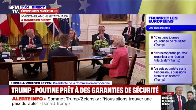 Sommet à la Maison-Blanche: Ursula von der Leyen remercie Donald Trump d'avoir mentionné les milliers d'enfants ukrainiens qui ont été capturés