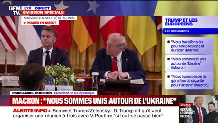 Sommet à la Maison-Blanche: "Nous sommes unis autour de l'Ukraine", affirme Emmanuel Macron