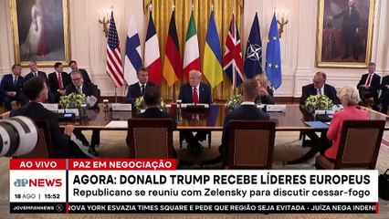 Trump recebe líderes da UE em encontro com Zelensky | TEMPO REAL