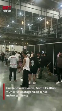 Lo que parecía un encuentro casual terminó en discusión y empuj0nes entre los raperos Santa Fe Klan y Dharius.