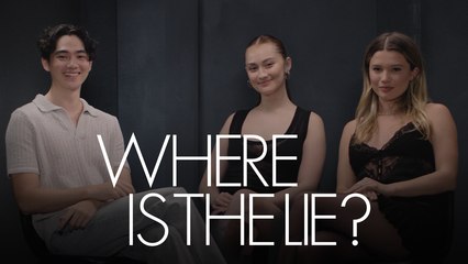 Lola Tung, Sean Kaufman & Rain Spencer Take Turns in the Hot Seat | Where Is The Lie? | ELLE
