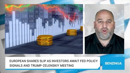 European Shares Slip As Investors Await Fed Policy Signals And Trump-Zelenskiy Meeting